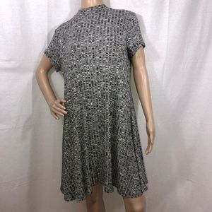 Kristin Nicole Short Sleeve Gray A Line Dress